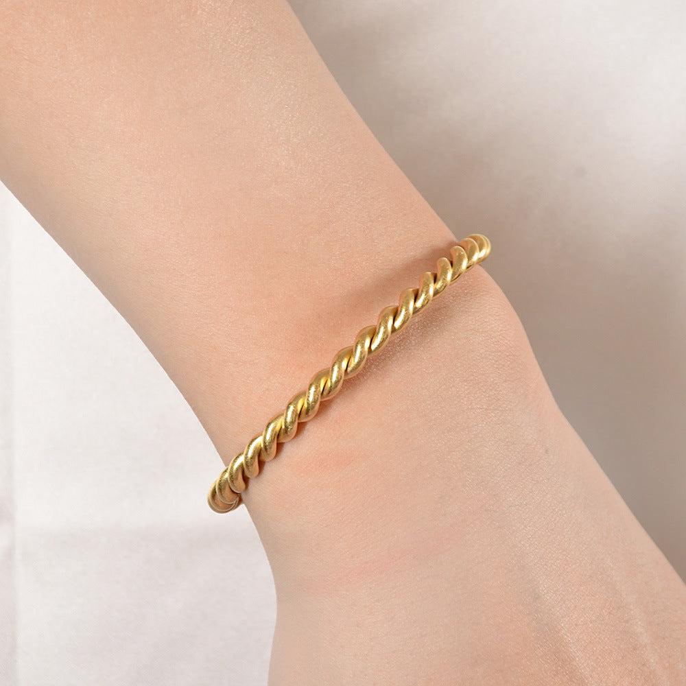 Pulsera Simple Con Patrón De Ondas Pulsera Con Apertura