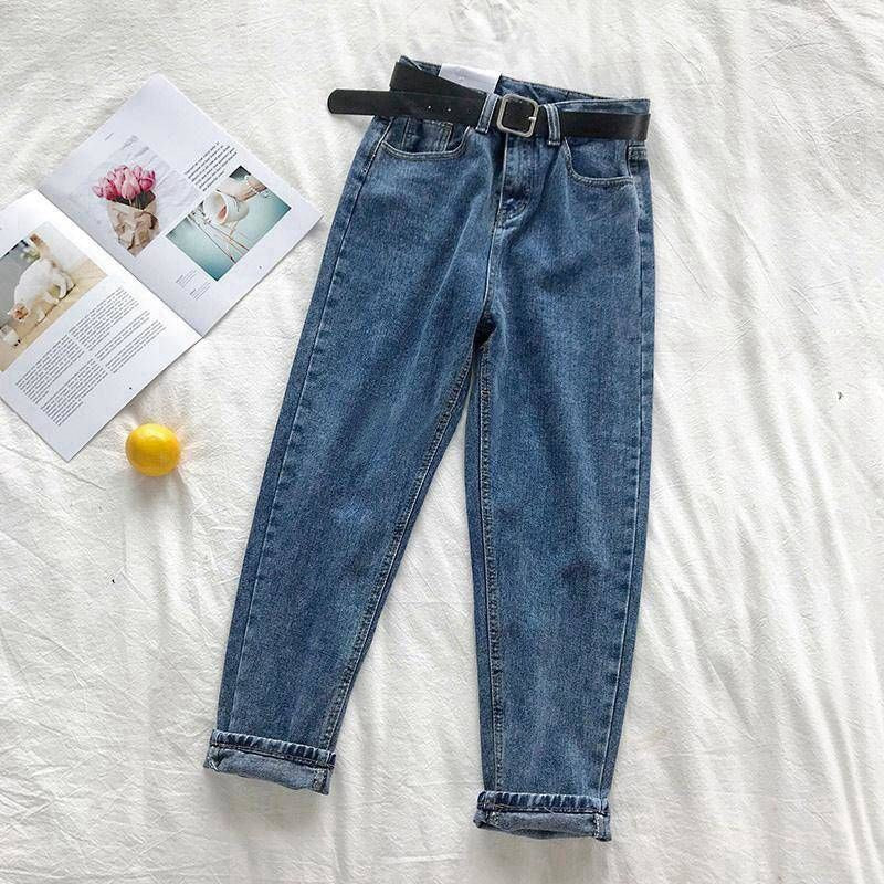 High Waist Jeans Women Straight Harem