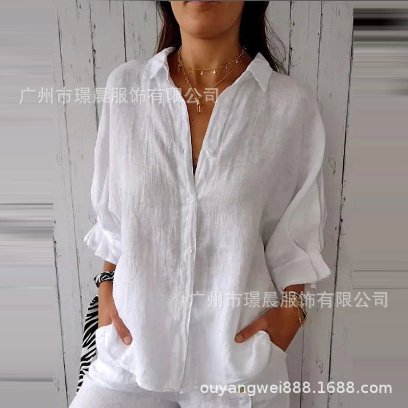 Trade Fashion Casual Cardigan All-match Long Sleeve Loose Top Shirt