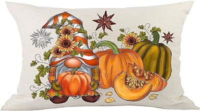 Cross-border Autumn Pumpkin Thanksgiving Pillow Cover Waist Pad Family 30x50cm Without Core