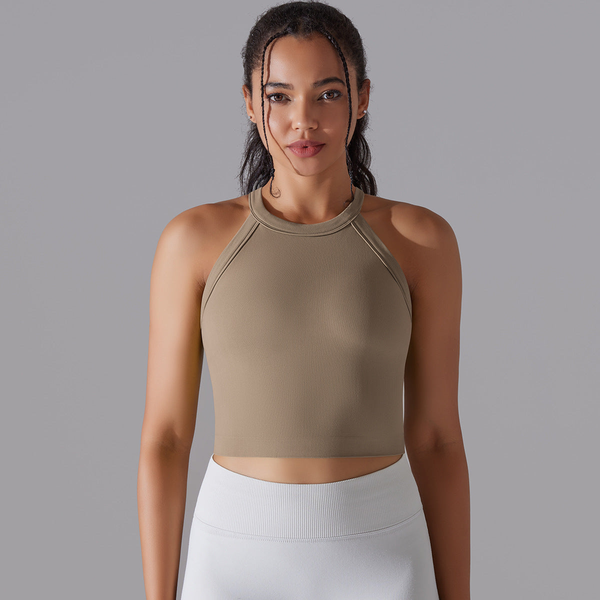 Women's Knitted Candy Yoga Breathable Top