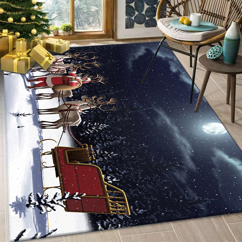 Alfombra decorativa para el suelo de la sala de estar de Navidad, alfombra para la puerta, alfombra para la sala de estar, en Stock, venta al por mayor