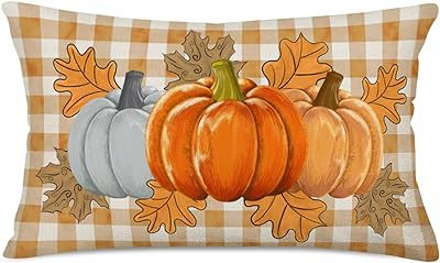 Cross-border Autumn Pumpkin Thanksgiving Pillow Cover Waist Pad Family 30x50cm Without Core