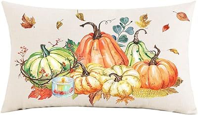 Cross-border Autumn Pumpkin Thanksgiving Pillow Cover Waist Pad Family 30x50cm Without Core