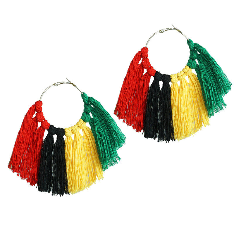 Black Liberation Day African Women High Profile Large Earrings