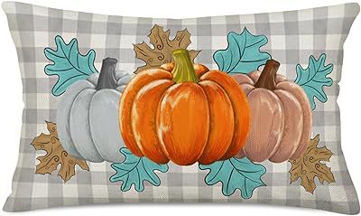 Cross-border Autumn Pumpkin Thanksgiving Pillow Cover Waist Pad Family 30x50cm Without Core