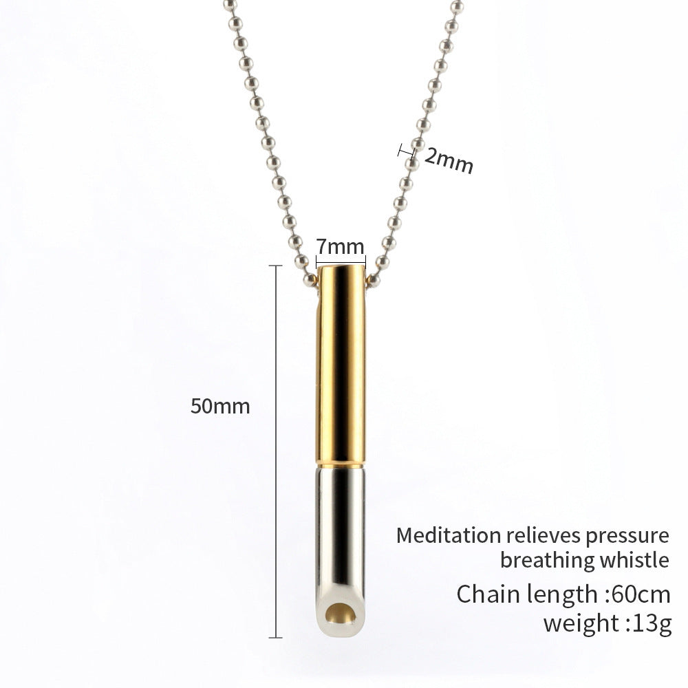 Collar de respiración ajustable con colgante para aliviar el estrés y meditación