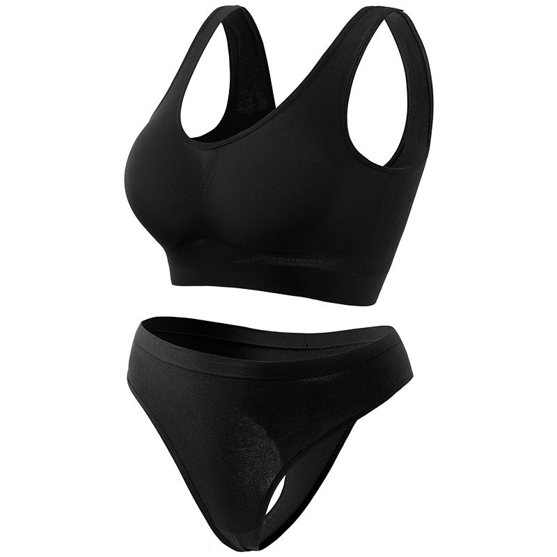 Ropa interior de yoga para mujer Push Up de pecho pequeño y fino