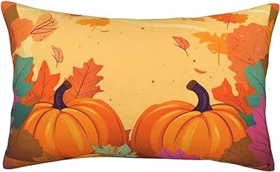 Cross-border Autumn Pumpkin Thanksgiving Pillow Cover Waist Pad Family 30x50cm Without Core