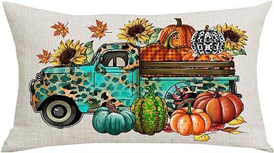 Cross-border Autumn Pumpkin Thanksgiving Pillow Cover Waist Pad Family 30x50cm Without Core