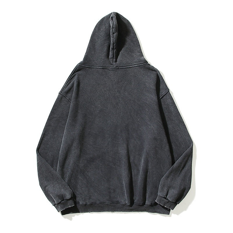 Simple Hooded Zipper Sweatshirt Cardigan For Men