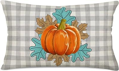 Cross-border Autumn Pumpkin Thanksgiving Pillow Cover Waist Pad Family 30x50cm Without Core