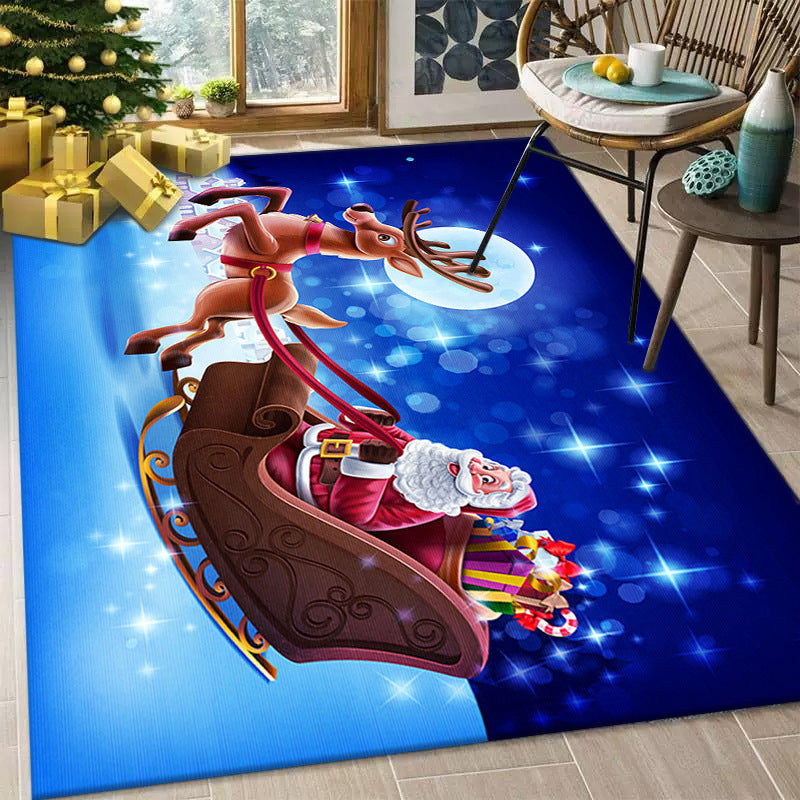 Alfombra decorativa para el suelo de la sala de estar de Navidad, alfombra para la puerta, alfombra para la sala de estar, en Stock, venta al por mayor