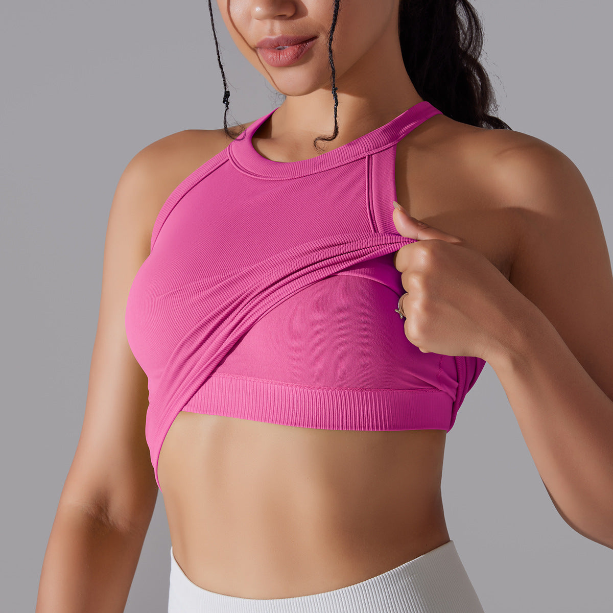 Women's Knitted Candy Yoga Breathable Top