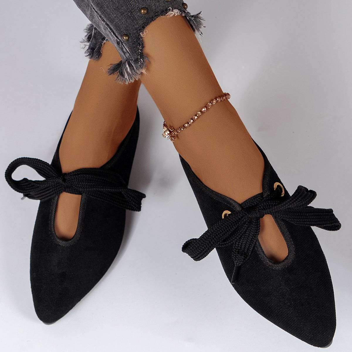 Low-cut Pumps Flat Casual Shoes Bow