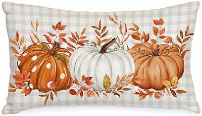 Cross-border Autumn Pumpkin Thanksgiving Pillow Cover Waist Pad Family 30x50cm Without Core