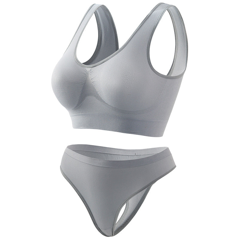 Ropa interior de yoga para mujer Push Up de pecho pequeño y fino