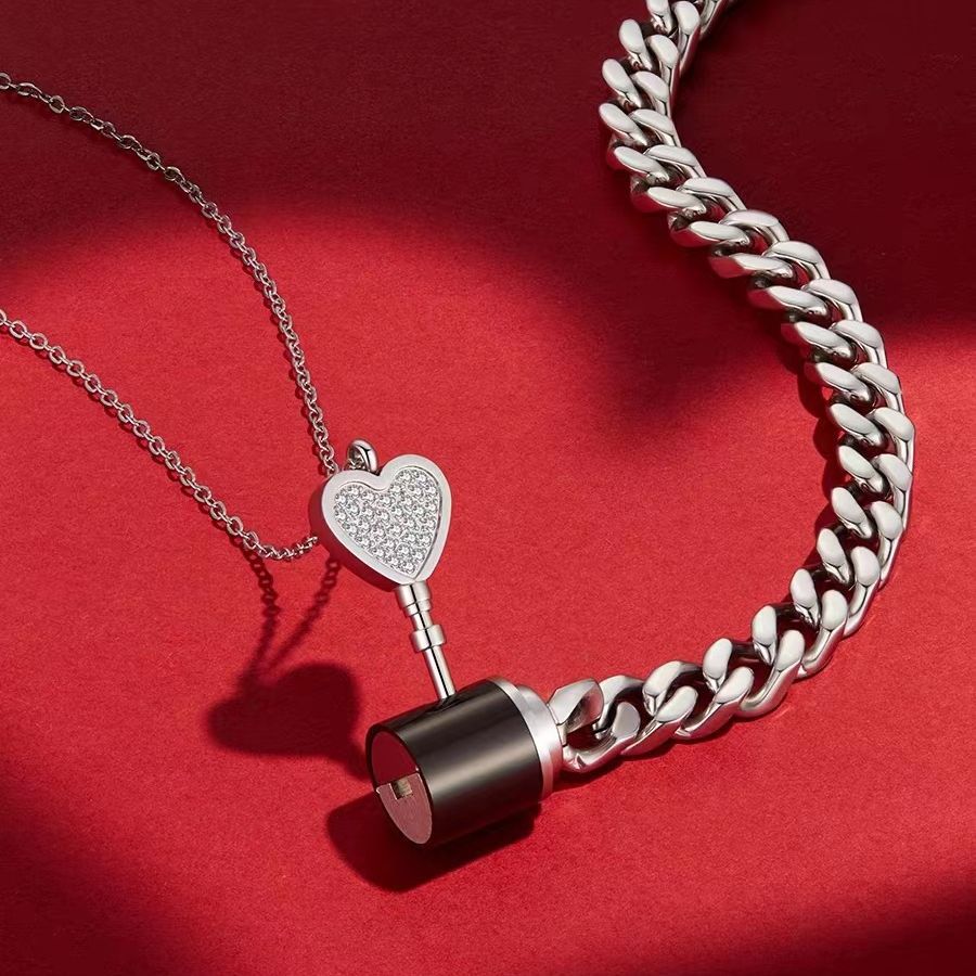 Pulsera One Lock Love Little Lock para collar de pareja