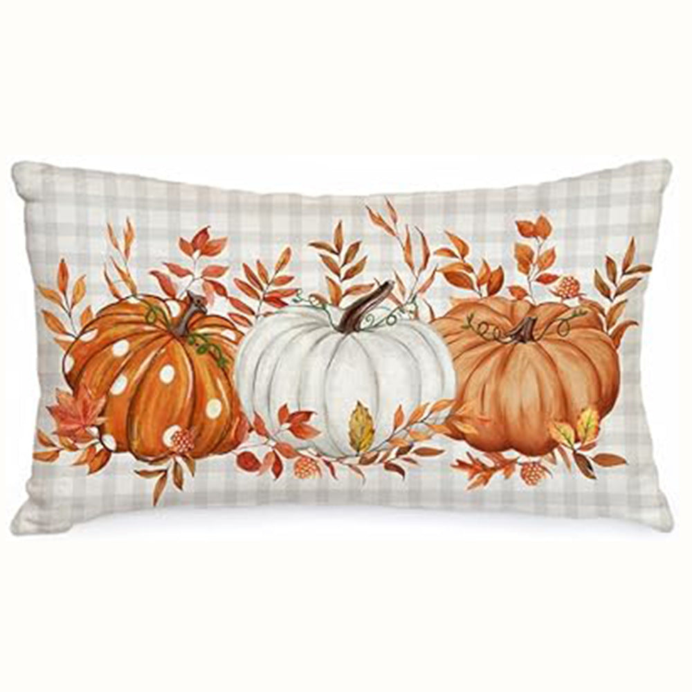 Cross-border Autumn Pumpkin Thanksgiving Pillow Cover Waist Pad Family 30x50cm Without Core