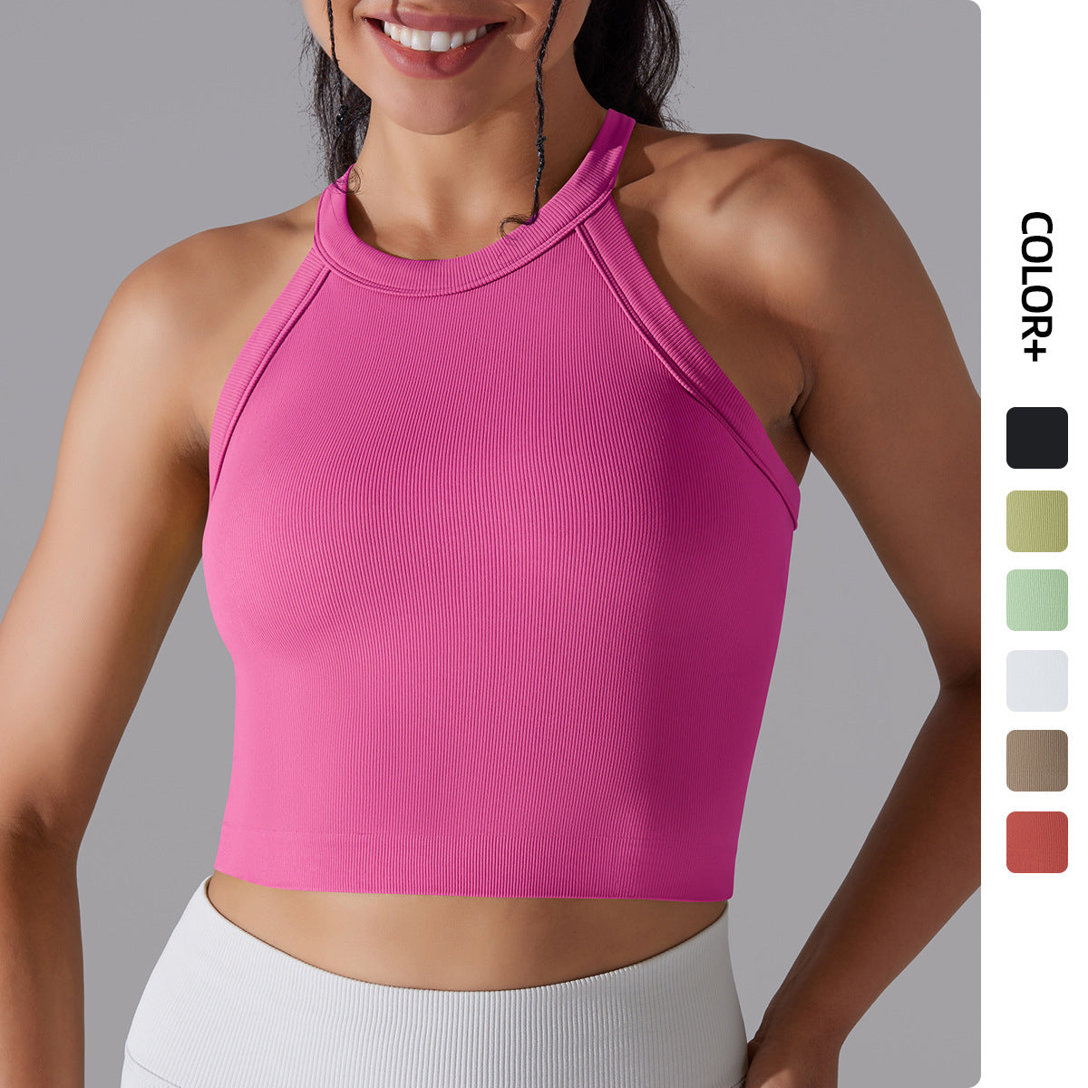 Women's Knitted Candy Yoga Breathable Top