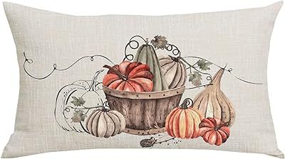 Cross-border Autumn Pumpkin Thanksgiving Pillow Cover Waist Pad Family 30x50cm Without Core