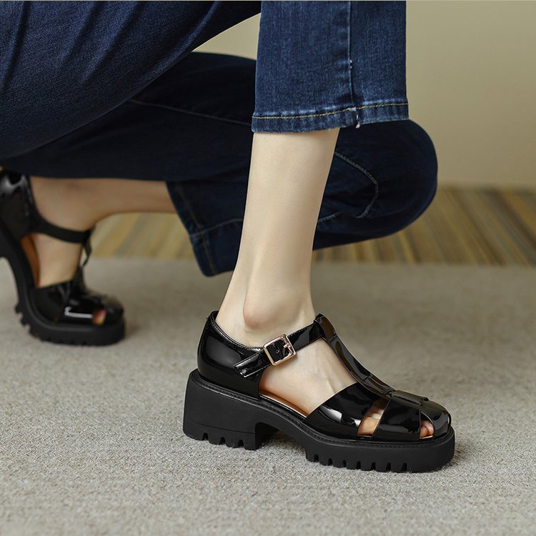 Ankle-strap Buckle Casual Women's Shoes