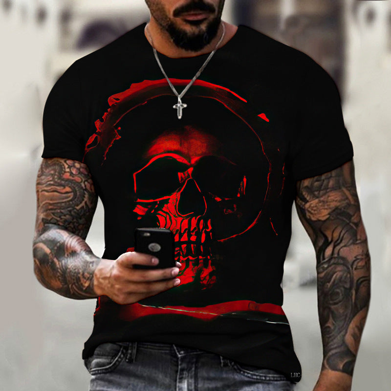 Summer Men's 3D Digital Printing T-shirt Short Sleeve