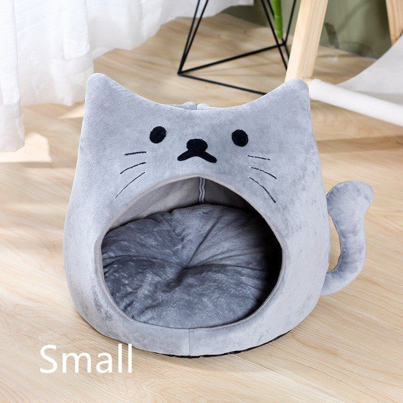 Cat Nest Winter Warm Closed Thickened Autumn And Winter Cold-proof