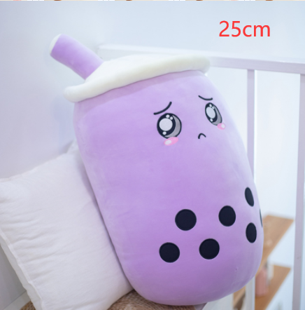 Bonita bebida de frutas de peluche, suave fresa, té de la leche, juguete de taza de té Boba, almohada de té de burbujas, cojín, regalo para niños