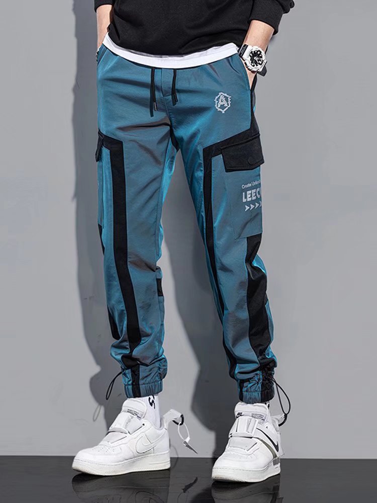 Laser Reflective Men's Loose Casual Pants