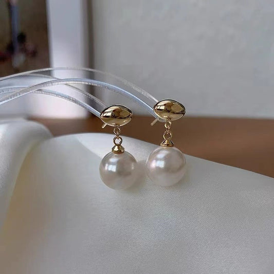 Vintage Pearl Stud Earrings Women's Simple All-match