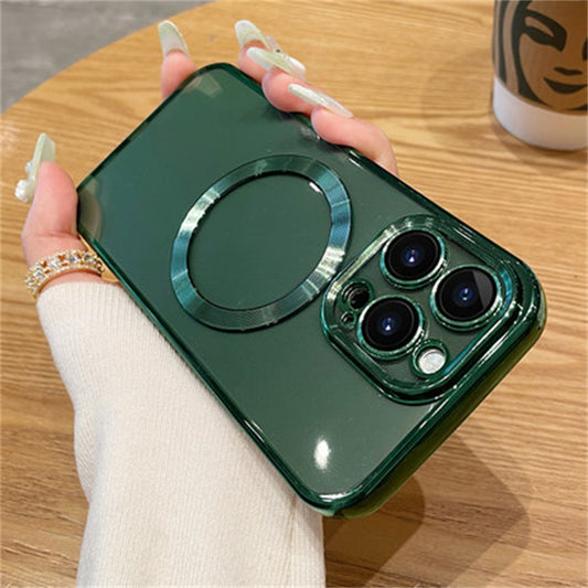 Creative Lens Film Plating Magnetic Suction Phone Case Protector