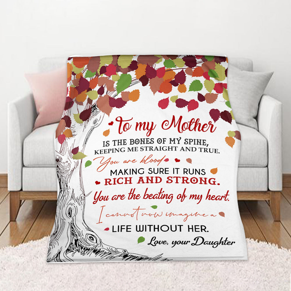 Thanksgiving Parents Letters Warm Sofa Cover Digital Printing