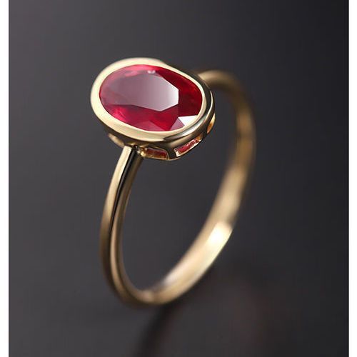 S925 Silver Imitation Ruby Fashion Ring