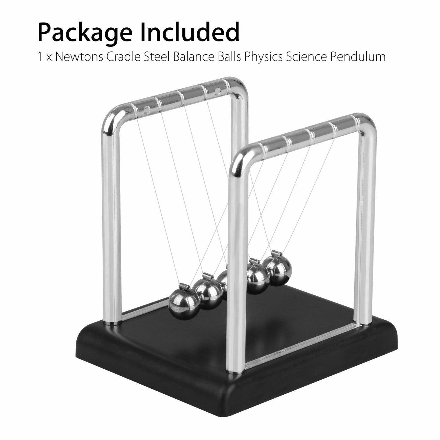 Newtons Cradle Steel Balance Ball Physics Science Pendulum Early Development Educational Desktop Toy Gift Office DecorationNewtons Cradle Pendulum Balance Ball Perpetual Motion Physics Decor Gift