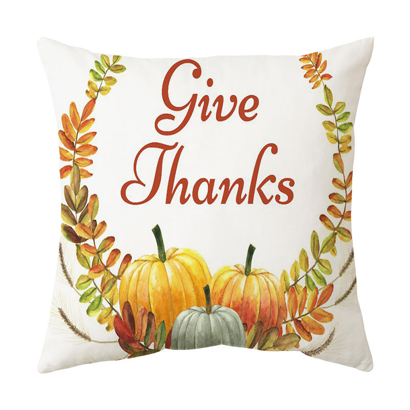 Thanksgiving  English Alphabet Sofa Cushion Pillowcase