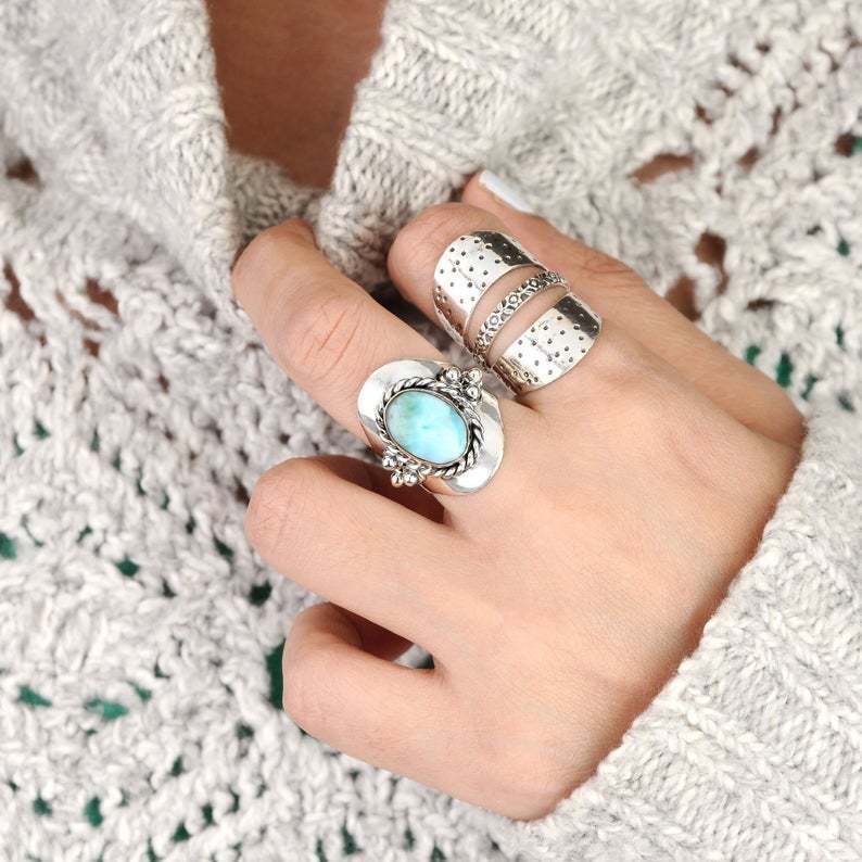 Bohemian Jewelry Emerald Ring