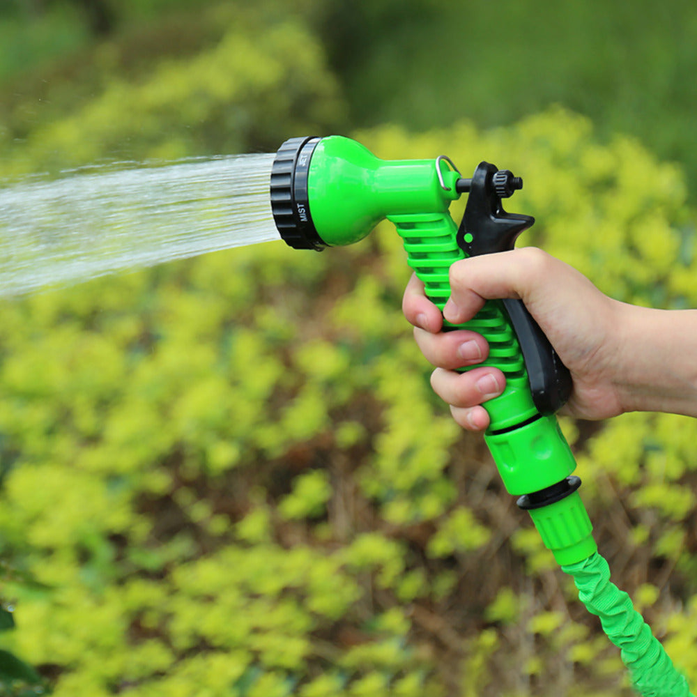 Manguera de agua telescópica Natural de látex, pistola de agua para lavado de coche de alta presión, riego de flores, manguera de verduras para verano