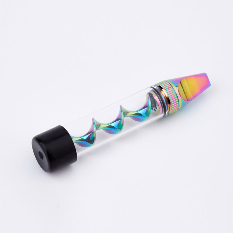 7P Mini V2 Twisty Glass Blunt Dry Herb Smoking Pipe Kit