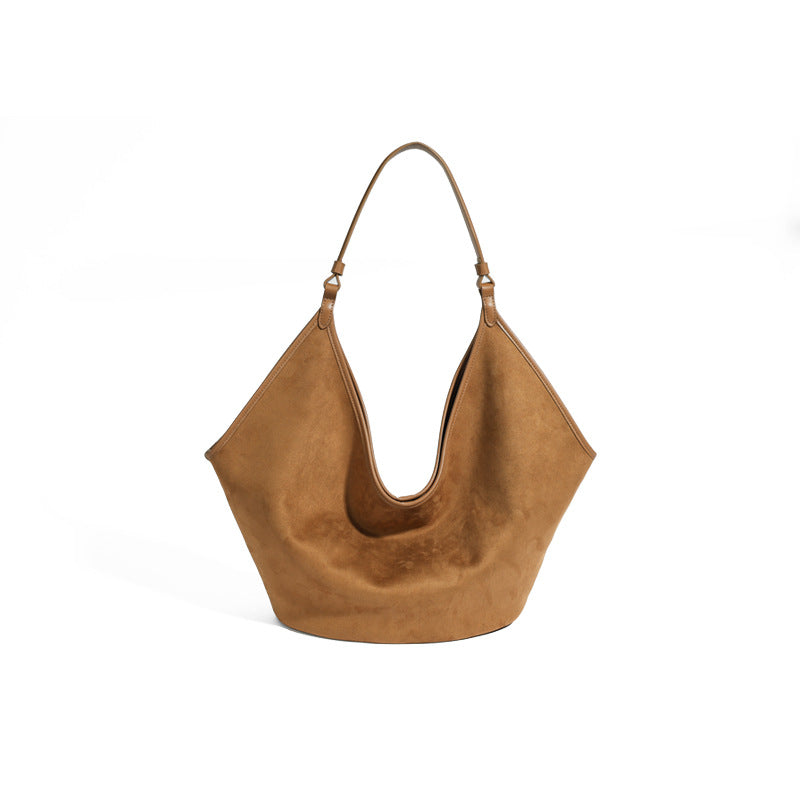 Bolso de hombro de cuero suave de gran capacidad de moda para mujer