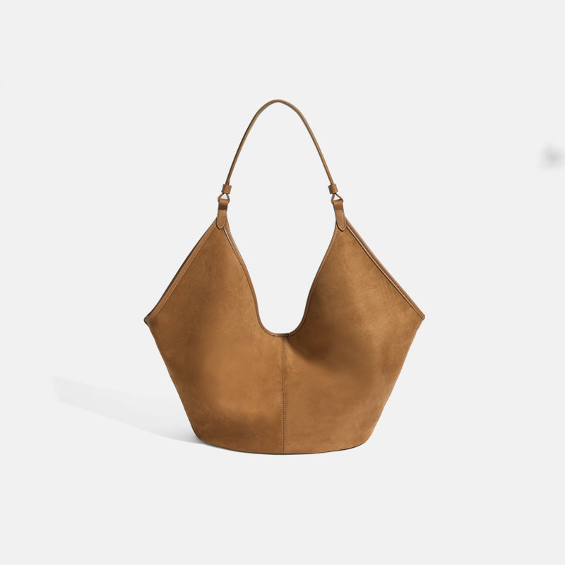 Bolso de hombro de cuero suave de gran capacidad de moda para mujer