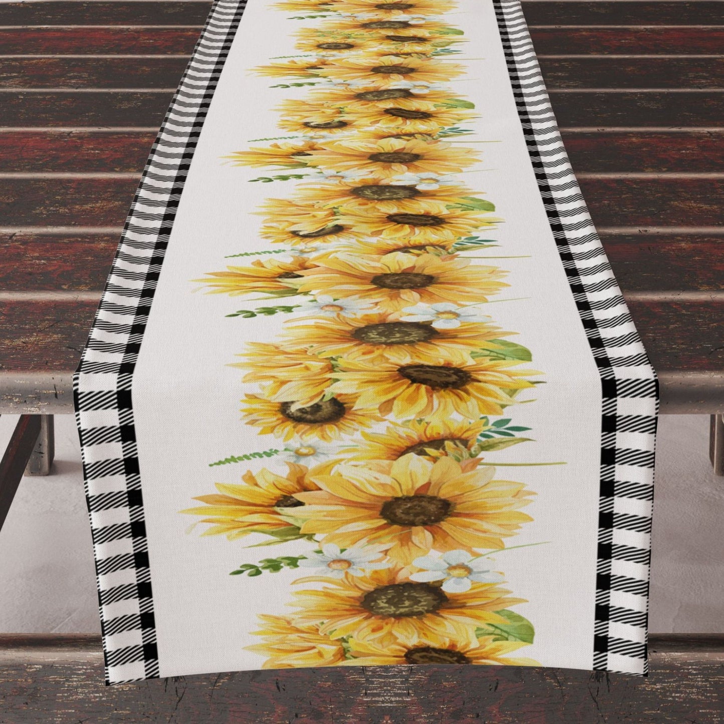 Spring And Summer Sunflower Printing Table Runner Summer Lemon Flower