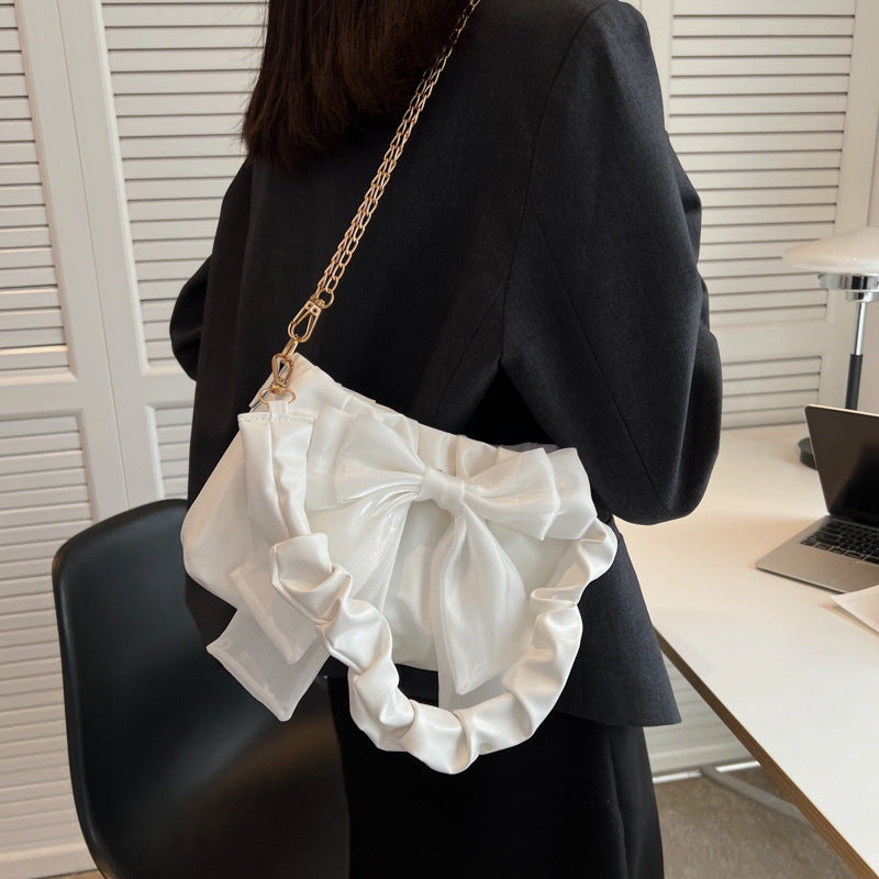 2022 New Fashion Casual Chain Crossbody Cute Bow Shoulder Underarm Bag