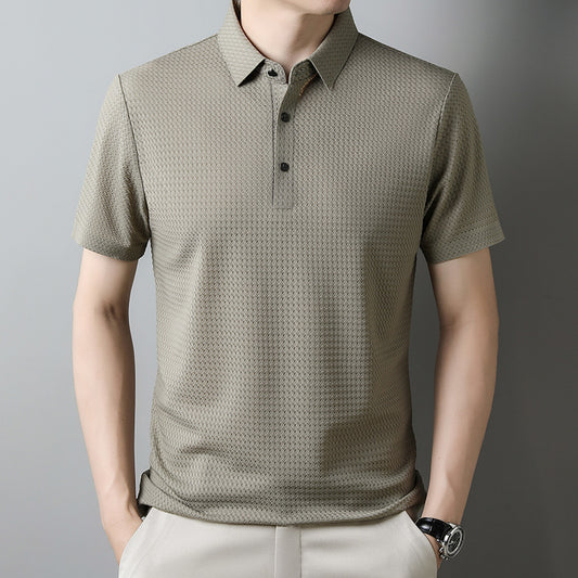 Polo informal de manga corta con cuello tipo polo para hombre de verano