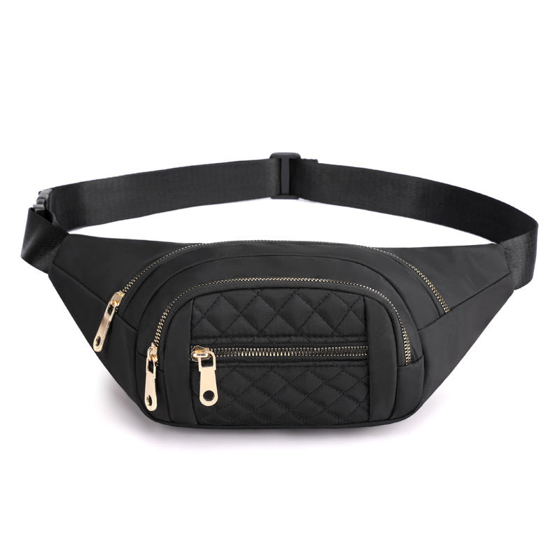 Women's Solid Color Nylon Crossbody Bag Shoulder Multifunctional Waist Bag