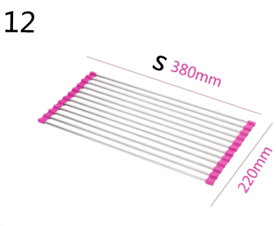 Rejilla plegable para fregadero de cocina, acero inoxidable