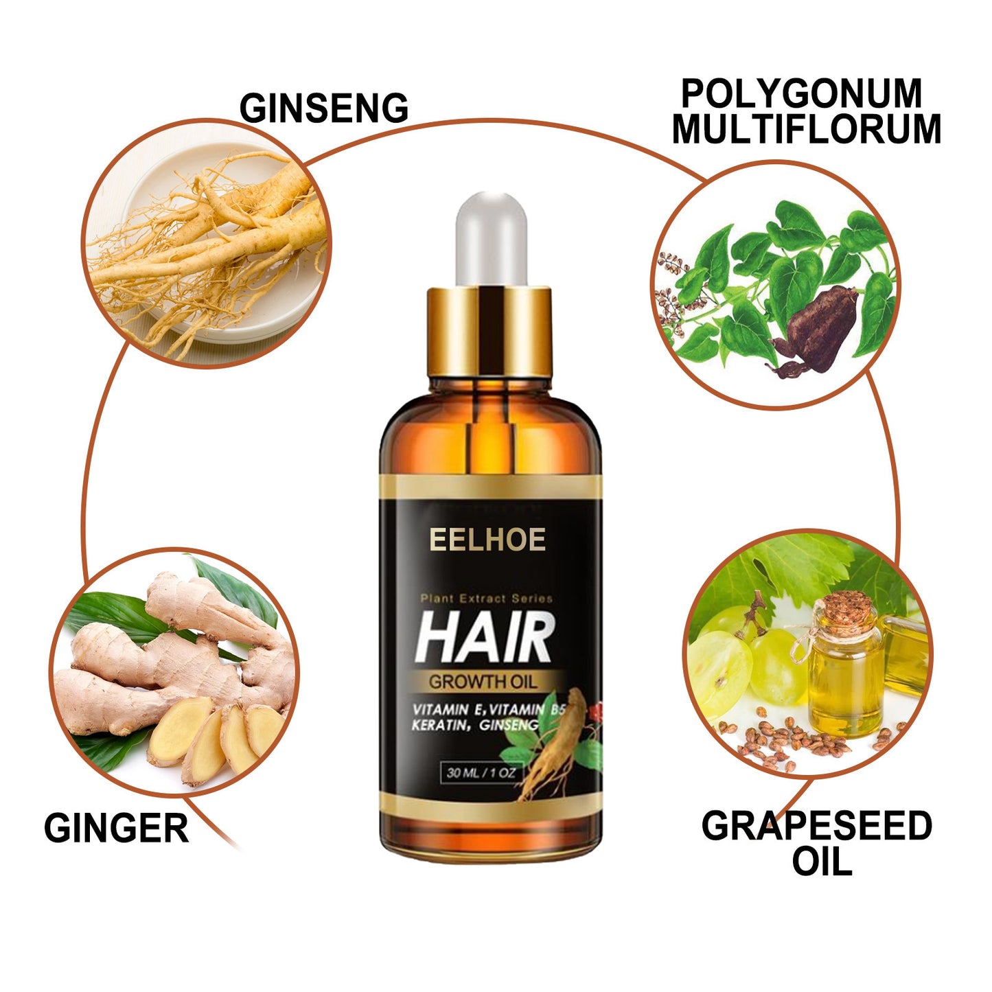 EELHOE Herb Hair Hairdressing Hair Care Essential Oil Hair Strong Hair Reduce Hair Loss Broken Hair Hair Care Essential Oil