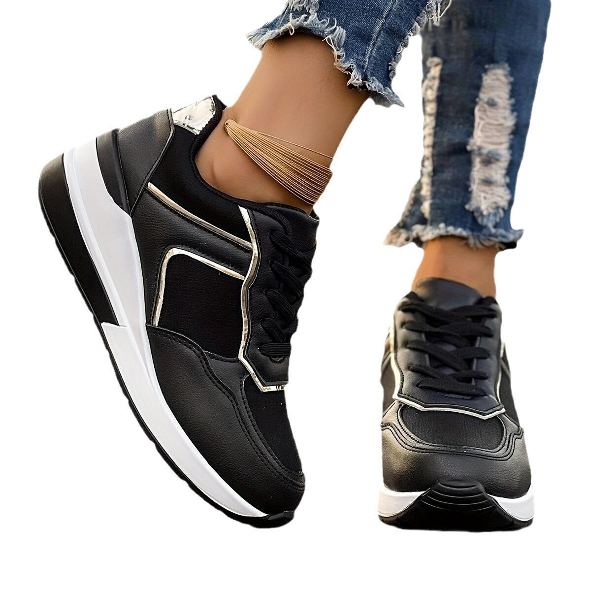 Fashion Wedge Platform Leisure Sports Women's Thin Shoes