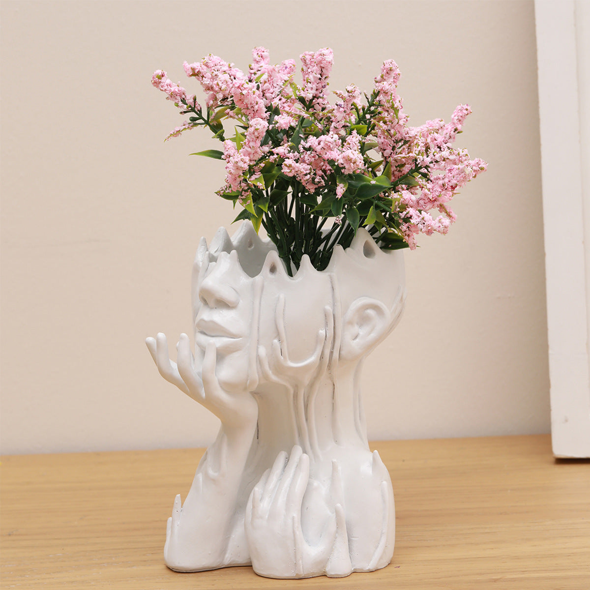 Resin New Goddess Head Flower Pot Home Garden Decoration Melting Woman Medusa Face Flower Pot Garden Decoration Ornaments