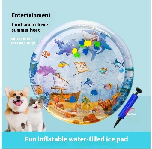 Summer Cooling Pet Water Bed Cushion Ice Pad Dog Sleeping Square Mat For Puppy Dogs Cats Pet Kennel Cool Cold